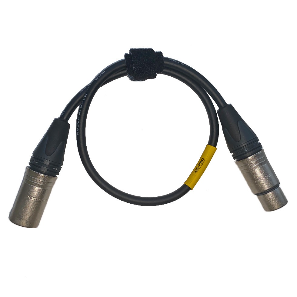 фото Кабель аудио 1xxlr - 1xxlr gs-pro xlr3f-xlr3m black 0.35m