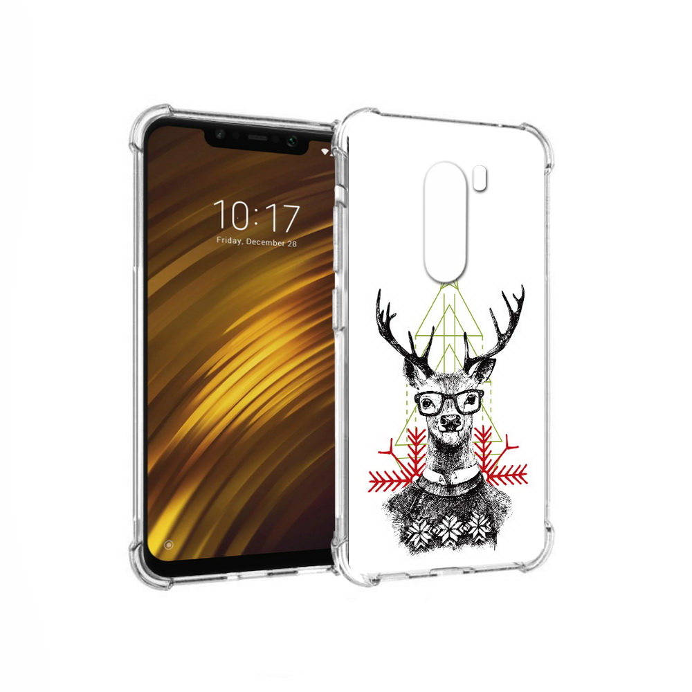 

Чехол MyPads Tocco для Xiaomi Pocophone F1 умный олень (PT116503.308.652), Прозрачный, Tocco