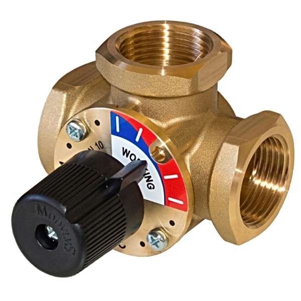 фото Клапан трёхходовой смесительный hoobs 1055 g 1 1/2" dn40 мм pn10 бар kvs 25