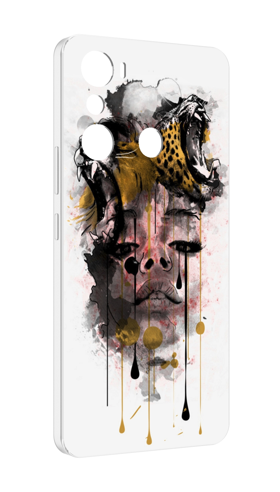 

Чехол MyPads Девушка гепард женский для Infinix Hot 20i, Прозрачный, Tocco