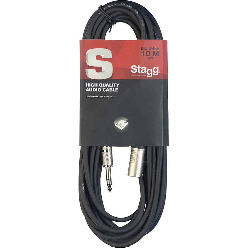 фото Кабель аудио 1xjack - 1xxlr stagg sac10psxm dl 10.0 m