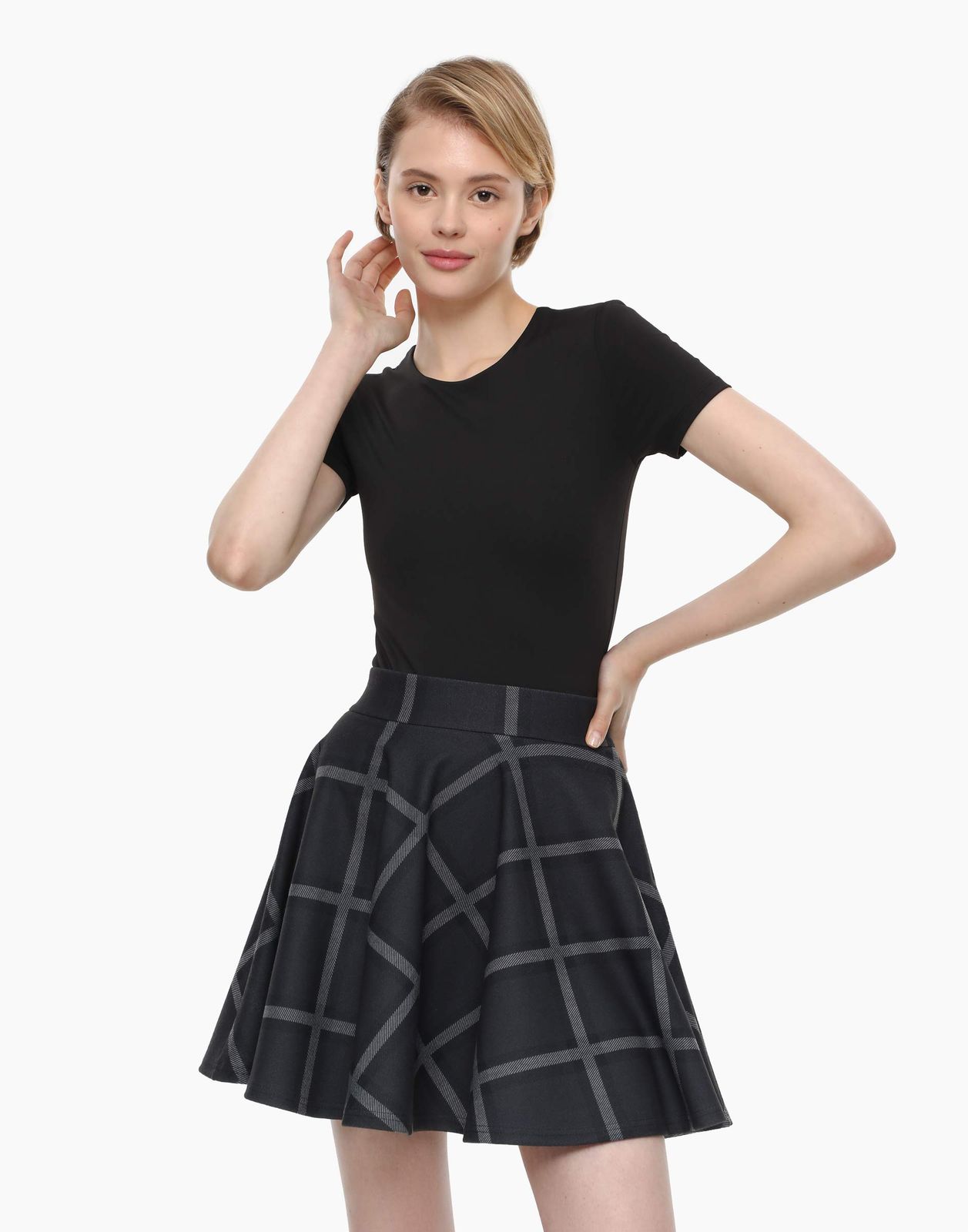 

Юбка женская Gloria Jeans GSK018186 серая M (44-46), Серый, GSK018186