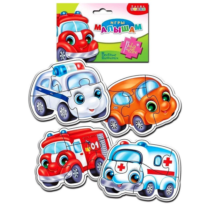 

Мягкие пазлы Дрофа-Медиа Весёлые машинки