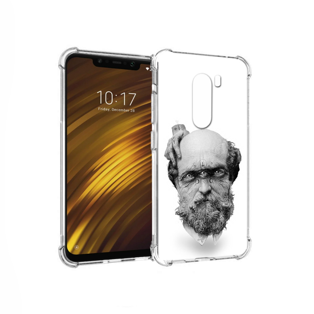 

Чехол MyPads Tocco для Xiaomi Pocophone F1 страшный бородатый мужчина абстракция, Прозрачный, Tocco