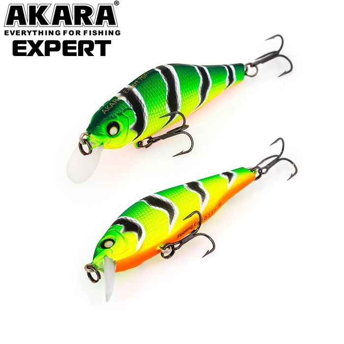 

Воблер Akara Expert 70F 9 гр 1/3 oz 2,8 in A107, Разноцветный, Expert