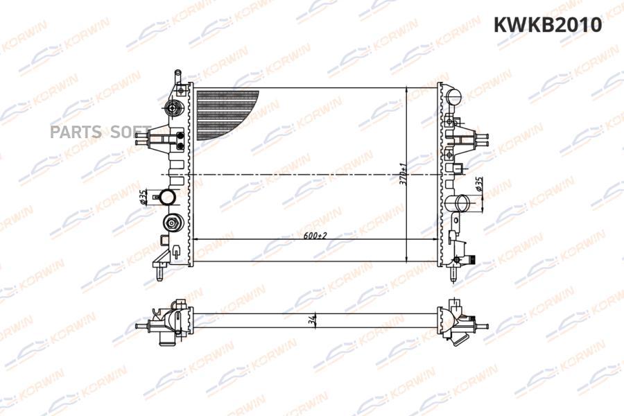 Радиатор Охлаждения Opel Astra H 1.6-1.8 (04-10) Xer At