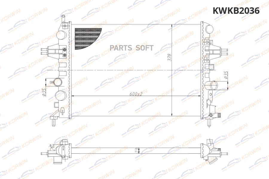

Радиатор Охлаждения Opel Astra H 1.6-1.8 (04-10) Mt