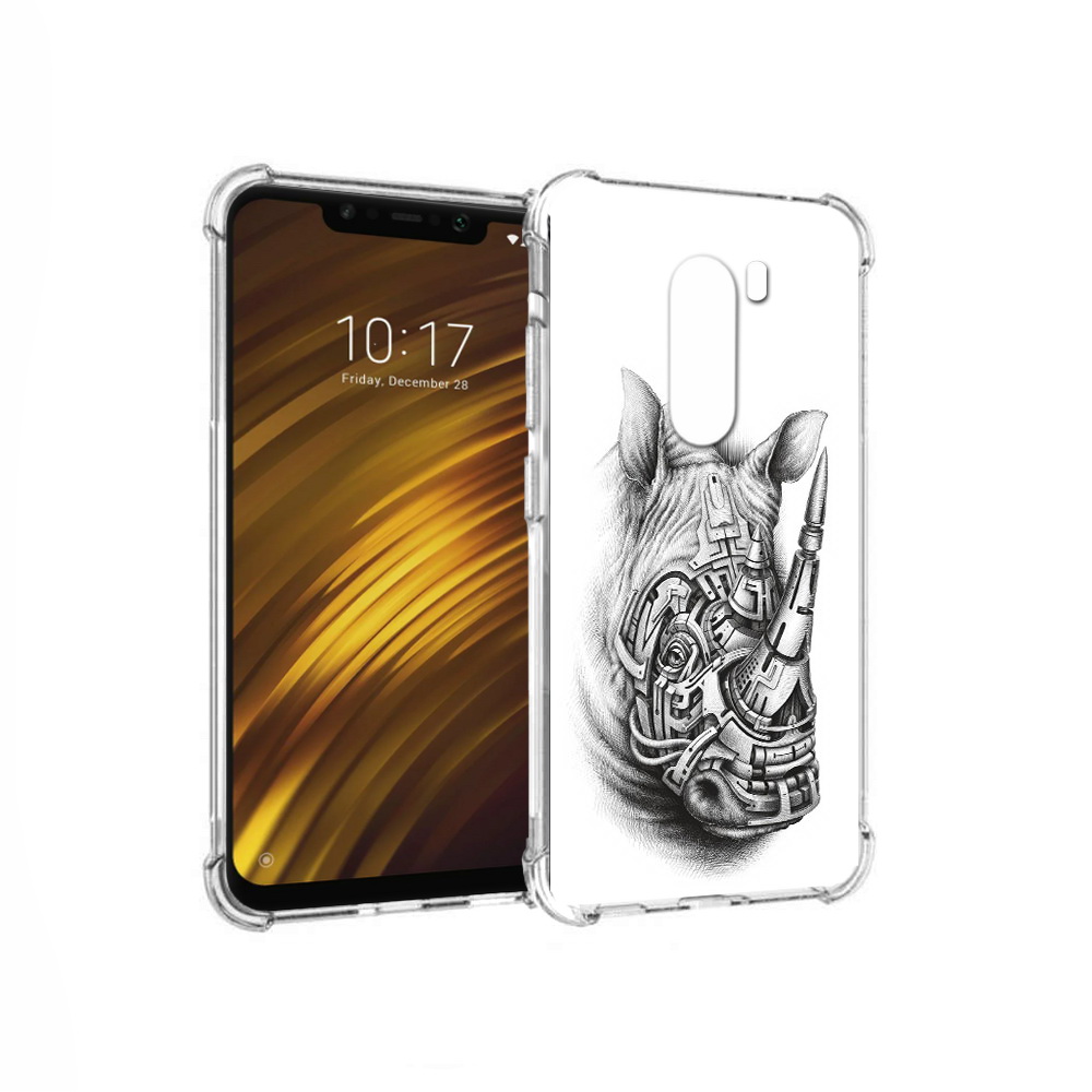 

Чехол MyPads Tocco для Xiaomi Pocophone F1 стальной носорог (PT116503.308.620), Прозрачный, Tocco