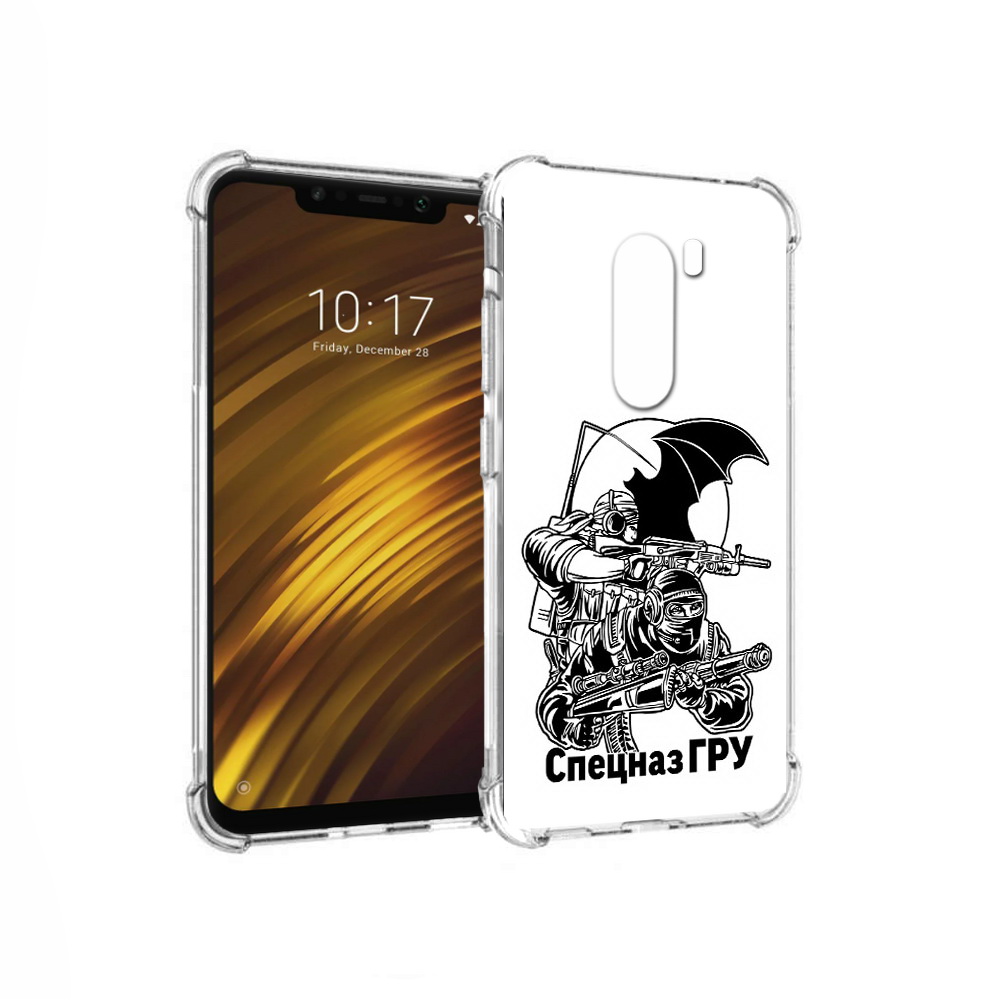 

Чехол MyPads Tocco для Xiaomi Pocophone F1 спецназ гру (PT116503.308.618), Прозрачный, Tocco