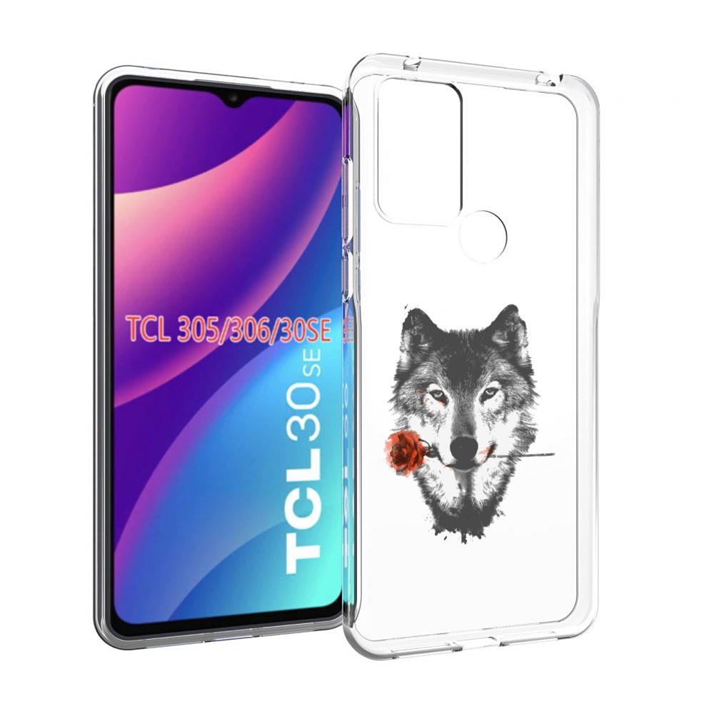 

Чехол MyPads волк с розой для TCL 30SE/305/306/30E, Tocco