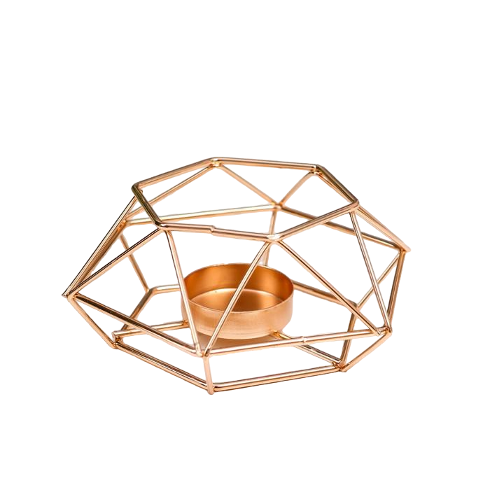 

Подсвечник металл на 1 свечу "Шестигранник" золото 5,5х13х11,5 см