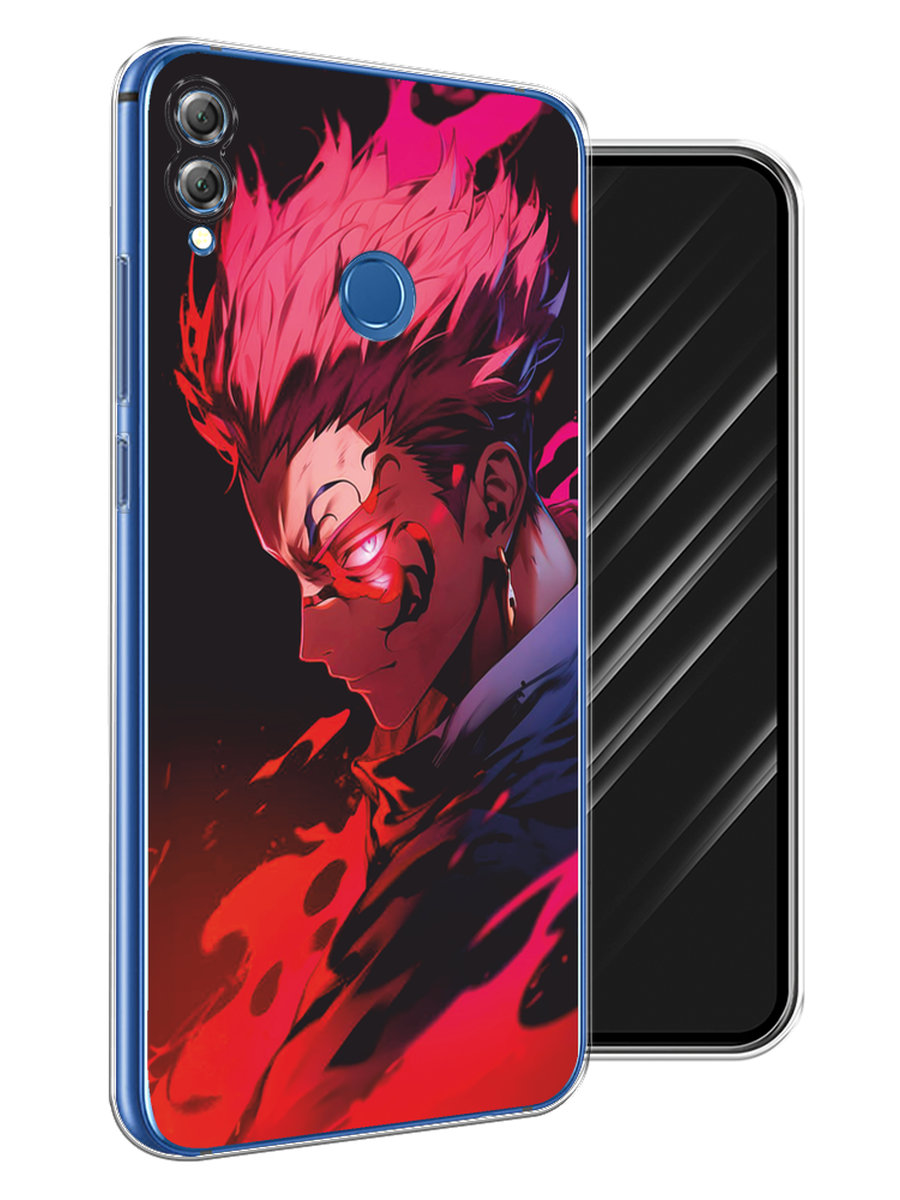 

Чехол Awog на Honor 8X "Взгляд Сукуны", Розовый;красный;черный, 66750-1