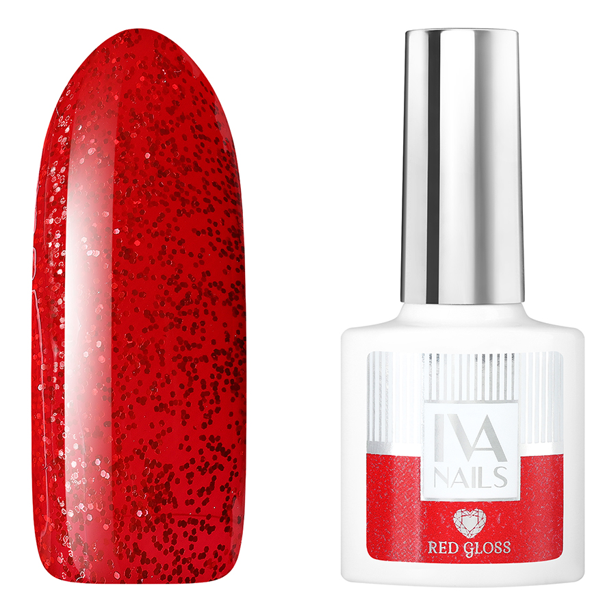 

Гель-лак IVA nails Red Gloss №1, В ассортименте