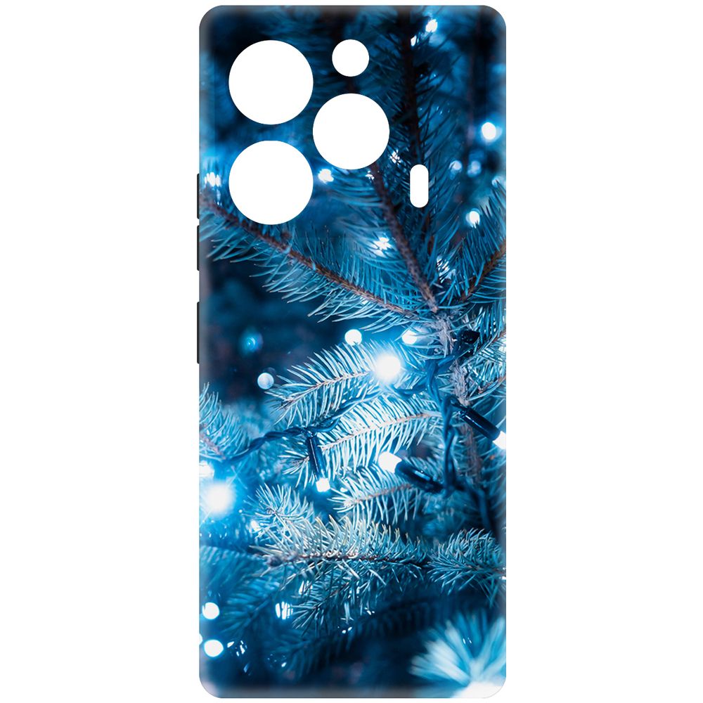 

Чехол-накладка Krutoff Soft Case Гирлянда для TECNO Pova 6 Pro черный