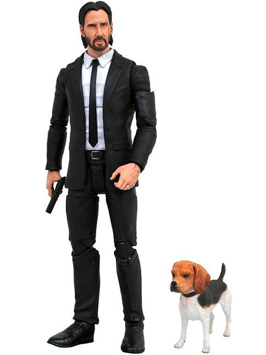 Фигурка Diamond Select Джон Уик John Wick (подвижная, аксессуары, 18,5 см)