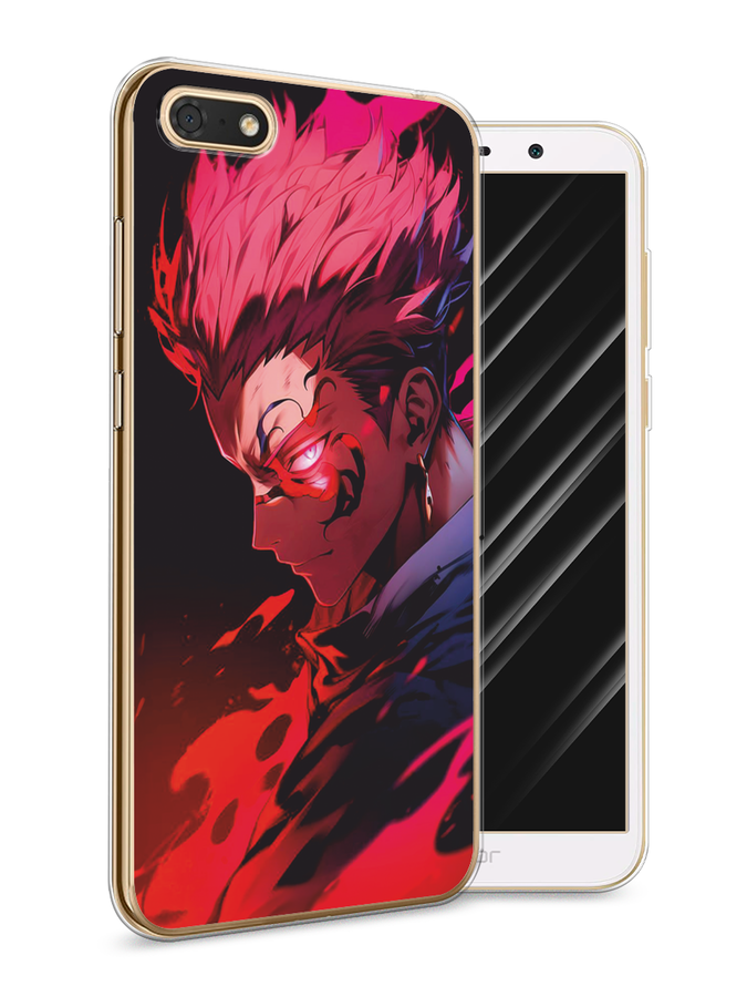 

Чехол Awog на Huawei Honor 7A/7A Prime/Y5 Prime 2018/Y5 2018 "Взгляд Сукуны", Розовый;красный;черный, 65250-1