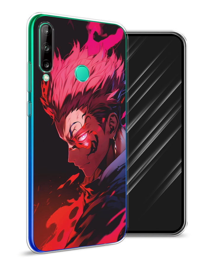 

Чехол Awog на Honor 9C/Huawei P40 Lite E/Y7p "Взгляд Сукуны", Розовый;красный;черный, 612450-1