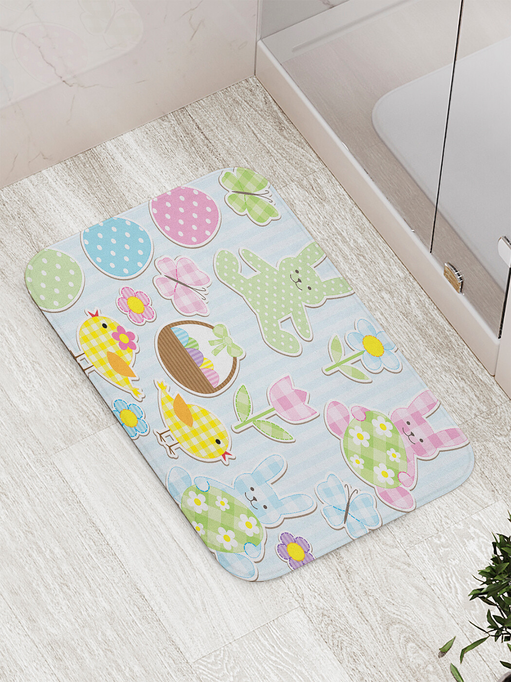 

Коврик противоскользящий для ванной, сауны, бассейна, 77х52 см bath_60216 JoyArty
