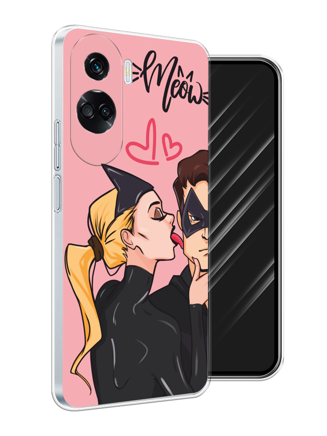 

Чехол Awog на Honor 90 Lite "Kiss of Cat Woman", Розовый;черный;бежевый, 6122350-1