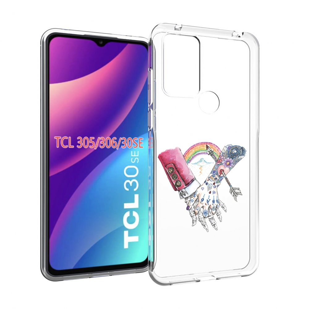 

Чехол MyPads абстракция руки в татуировках для TCL 30SE/305/306/30E, Tocco