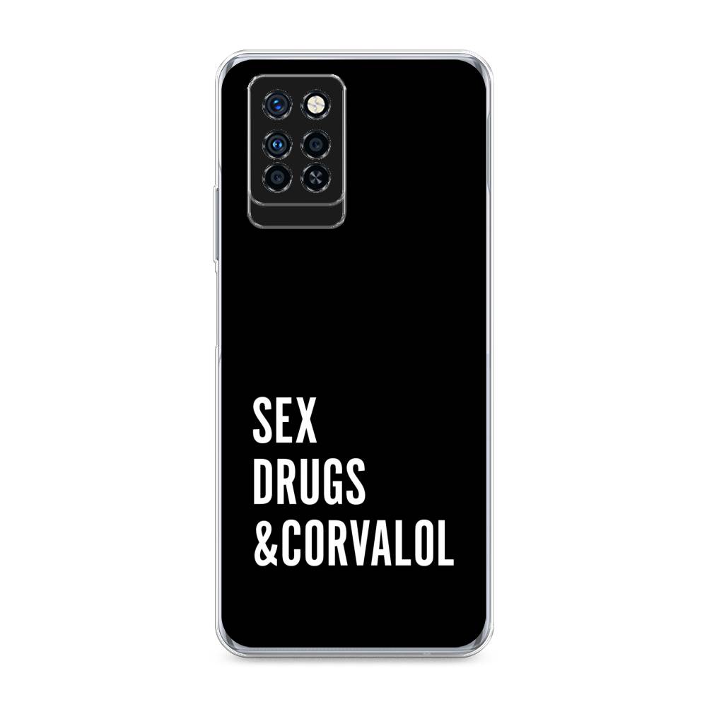 

Чехол для Infinix Note 10 Pro "Corvalol", Черный;серый;белый, 3100150-6