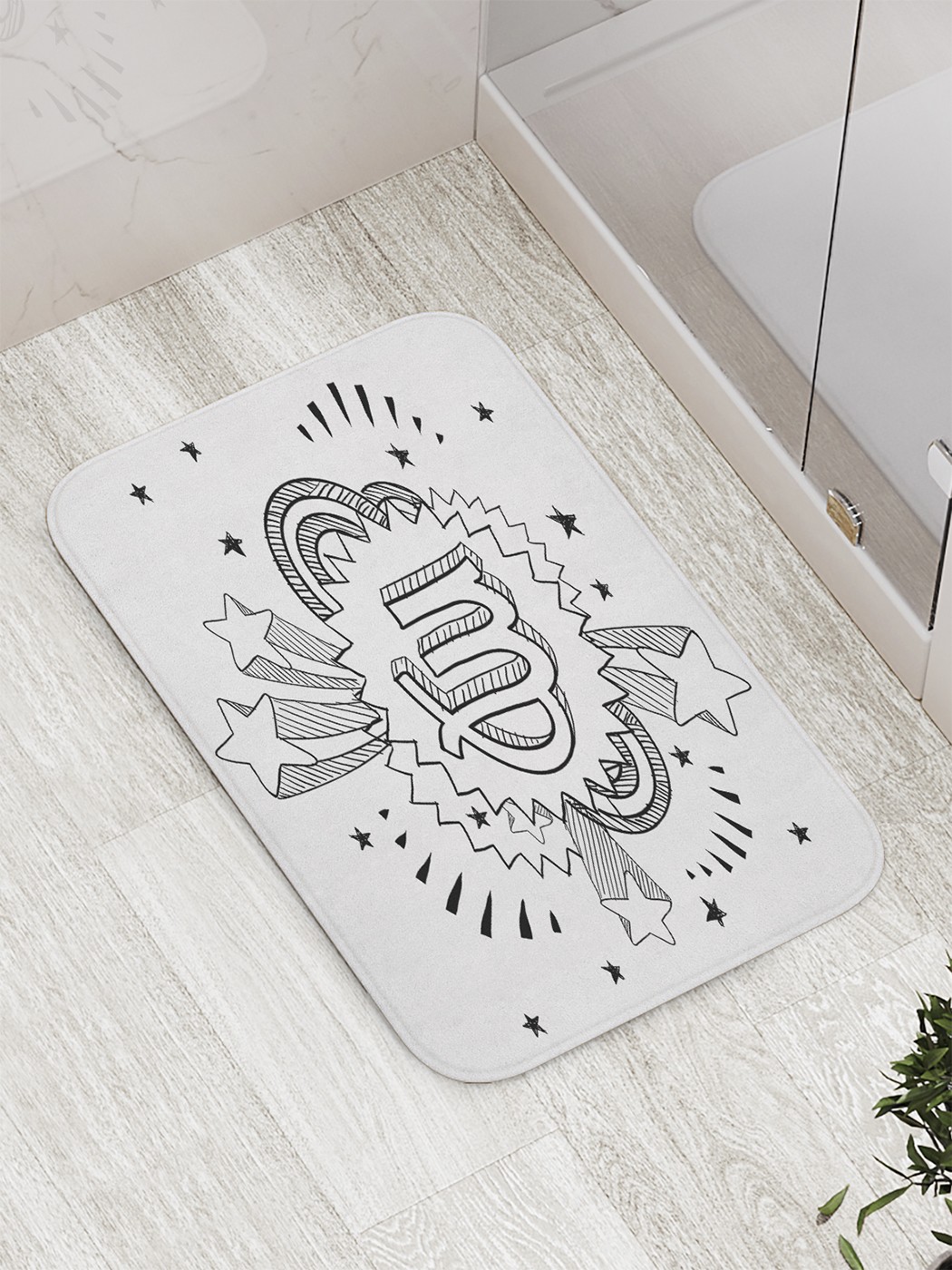 

Коврик противоскользящий для ванной, сауны, бассейна, 77х52 см bath_60198 JoyArty