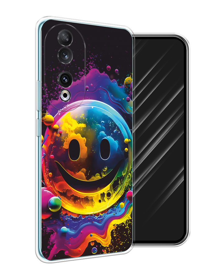 

Чехол Awog на Honor 90 "Кислотный смайл", Фиолетовый;желтый;синий, 6121450-1