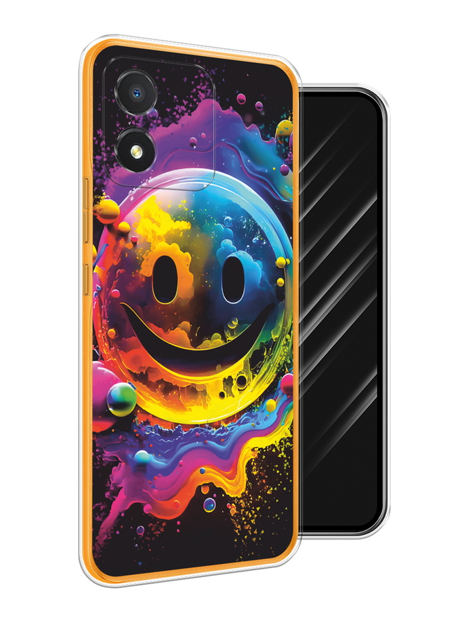 

Чехол Awog на Honor X5 "Кислотный смайл", Фиолетовый;желтый;синий, 6120950-1