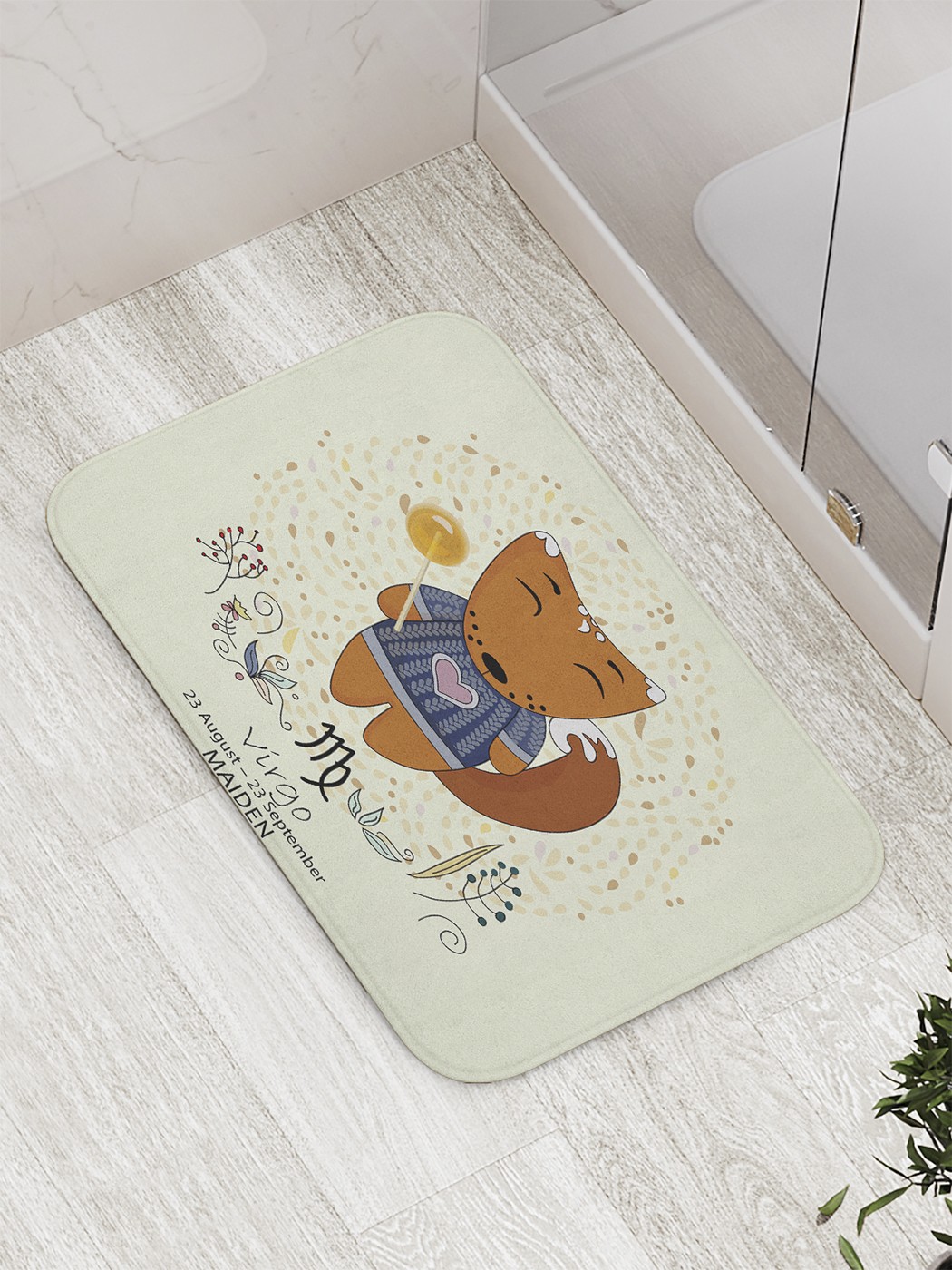 

Коврик противоскользящий для ванной, сауны, бассейна, 77х52 см bath_60190 JoyArty
