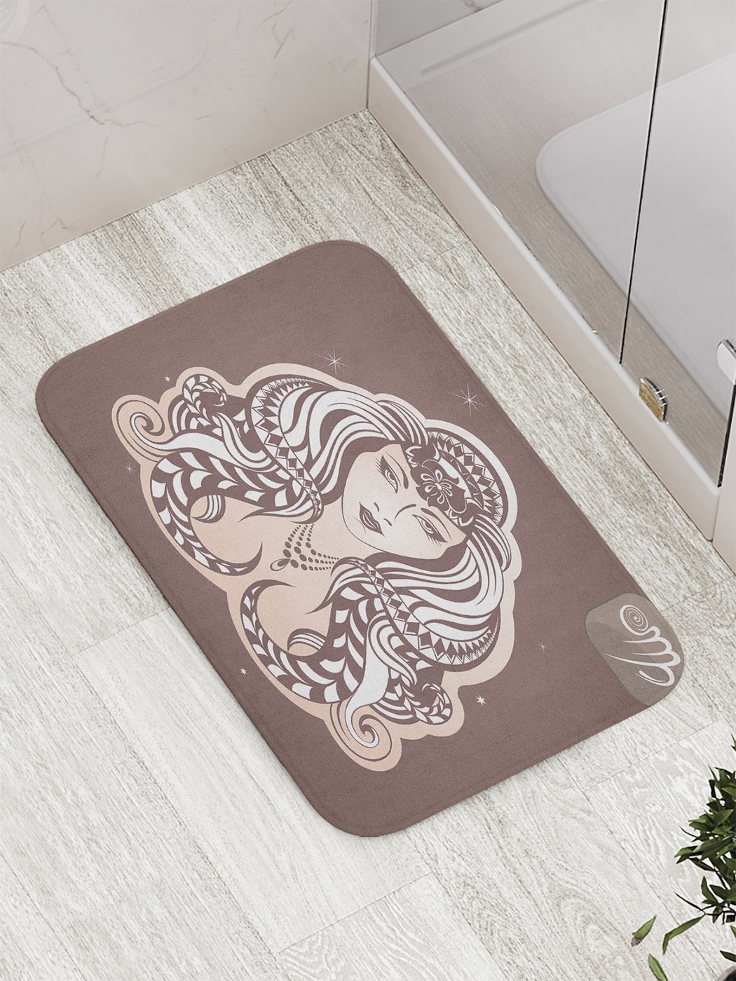 

Коврик противоскользящий для ванной, сауны, бассейна, 77х52 см bath_60187 JoyArty
