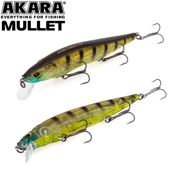 

Воблер Akara Mullet 110F 14 гр 1/2 oz 4,3 in A133, Разноцветный, Mullet