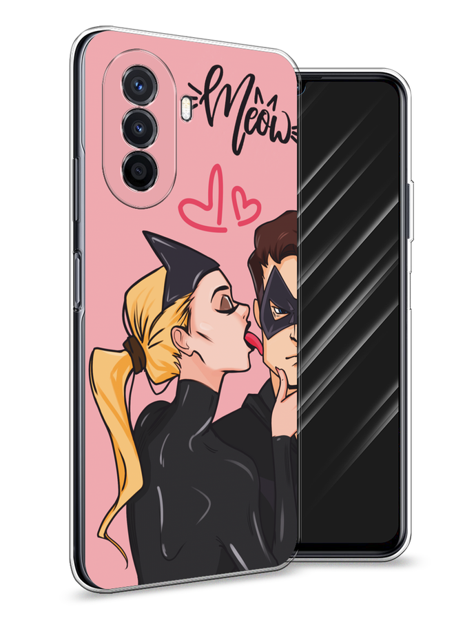 

Чехол Awog на Huawei Nova Y70/Y71 "Kiss of Cat Woman", Розовый;черный;бежевый, 6109150-1