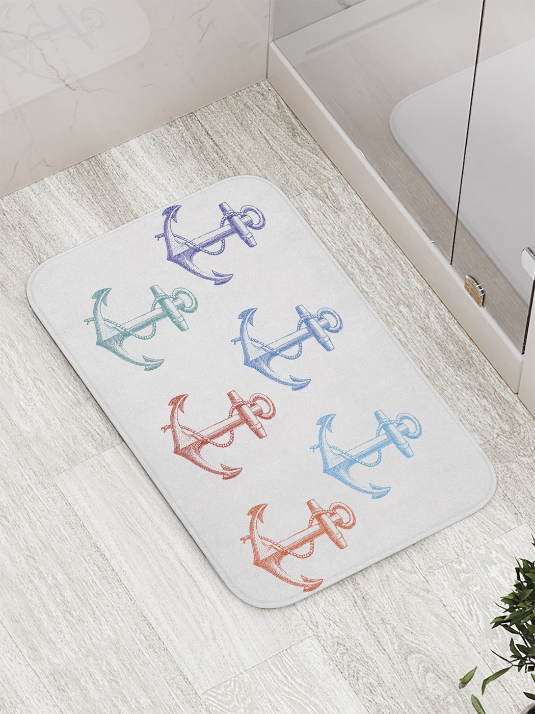 

Коврик противоскользящий для ванной, сауны, бассейна, 77х52 см bath_60131 JoyArty