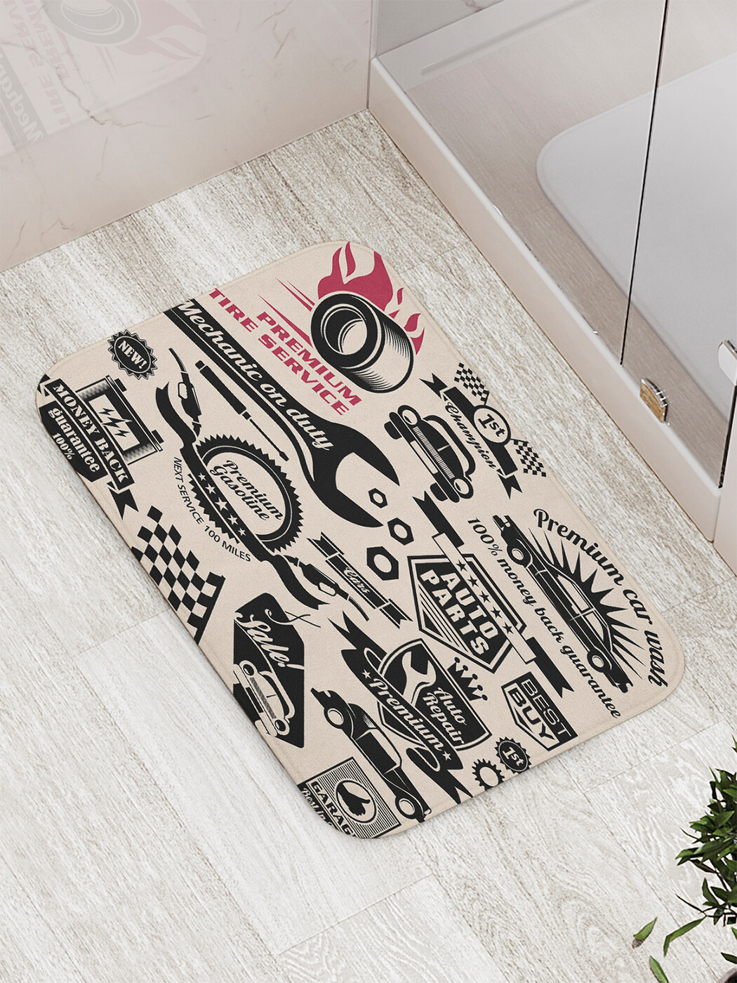 

Коврик противоскользящий для ванной, сауны, бассейна, 77х52 см bath_60128 JoyArty