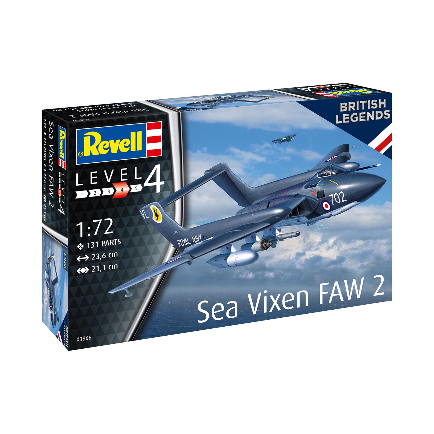 

Сборная модель Revell Легенды Британии: Sea Vixen FAW 2 «70th Anniversary» 03866R