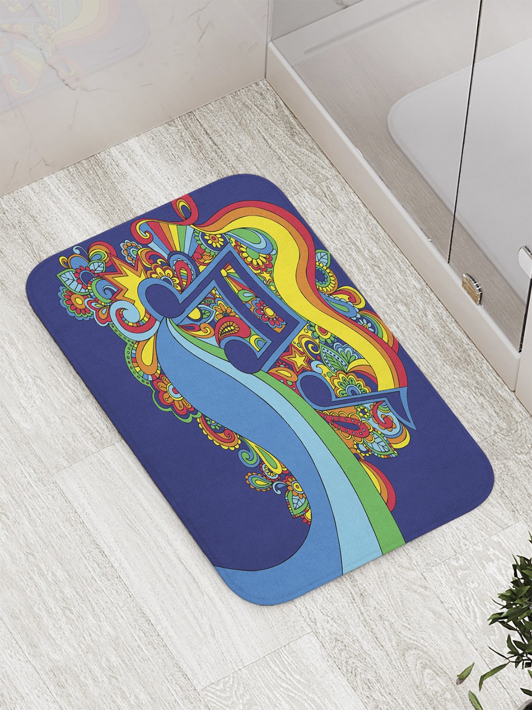 

Коврик противоскользящий для ванной, сауны, бассейна, 77х52 см bath_60123 JoyArty