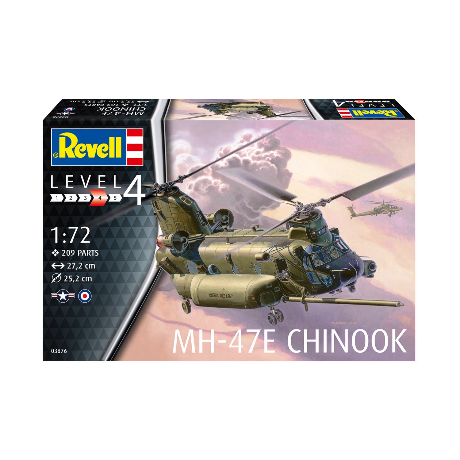 

Сборная модель Revell Американский военно-транспортный вертолёт MH-47 Chinook 03876R