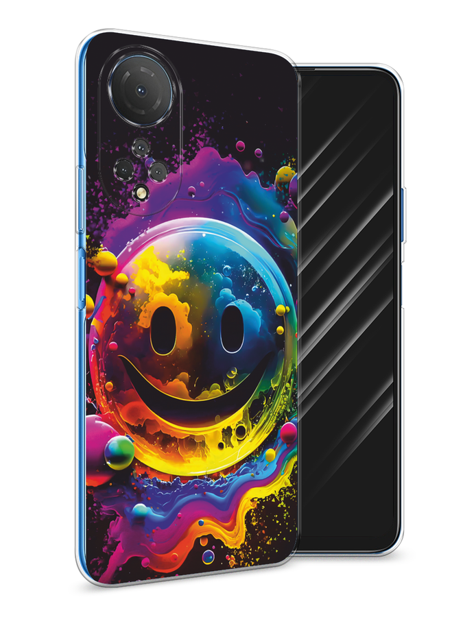 

Чехол Awog на Honor X7 2022 "Кислотный смайл", Фиолетовый;желтый;синий, 6108850-1