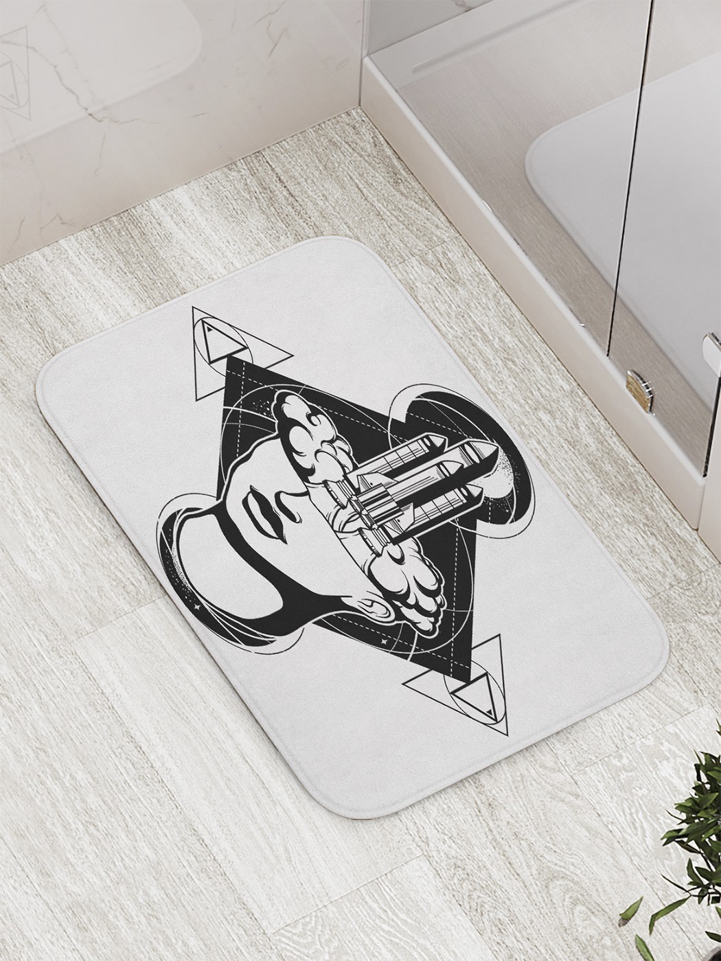 

Коврик противоскользящий для ванной, сауны, бассейна, 77х52 см bath_60114 JoyArty
