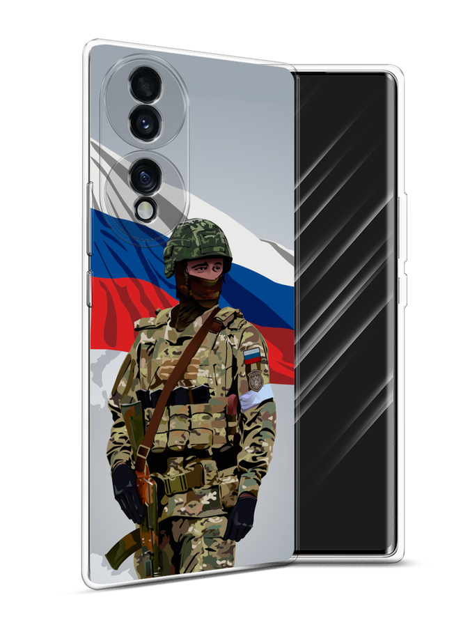 

Чехол Awog на Honor 70 "Солдат с флагом", Белый;синий;красный;зеленый, 6108250-1