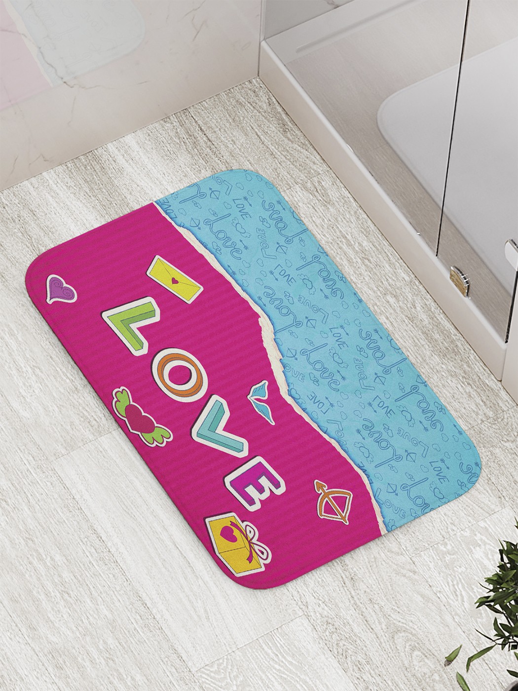 

Коврик противоскользящий для ванной, сауны, бассейна, 77х52 см bath_60093 JoyArty