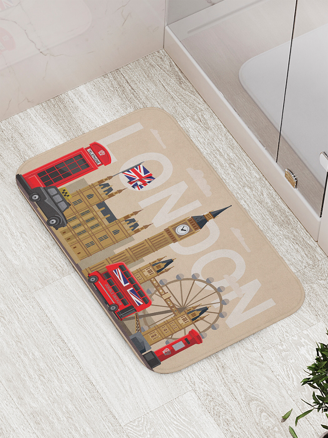 

Коврик противоскользящий для ванной, сауны, бассейна, 77х52 см bath_60091 JoyArty