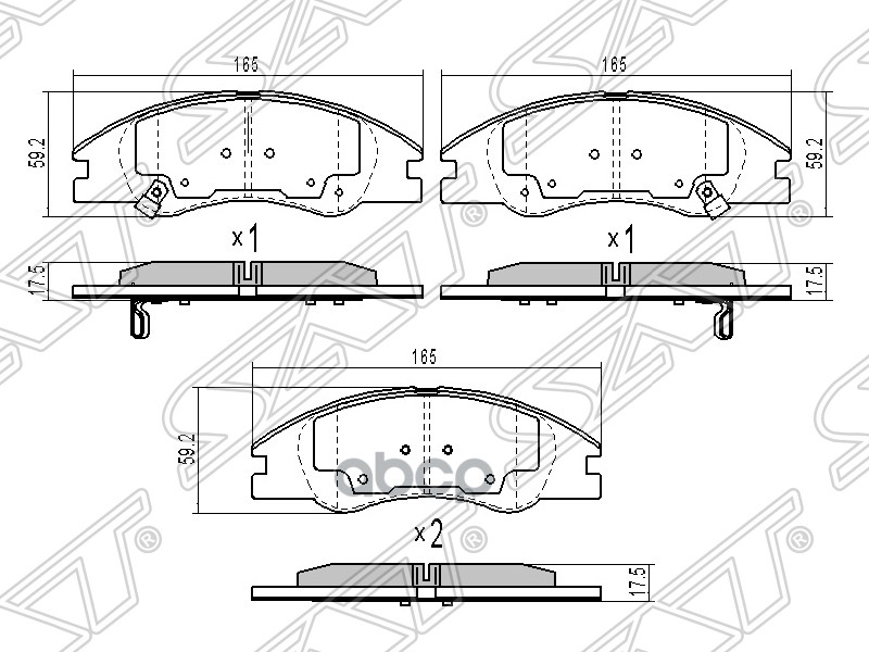 

Колодки Тормозные Перед Kia Cerato 04- Sat арт. ST581012FA20