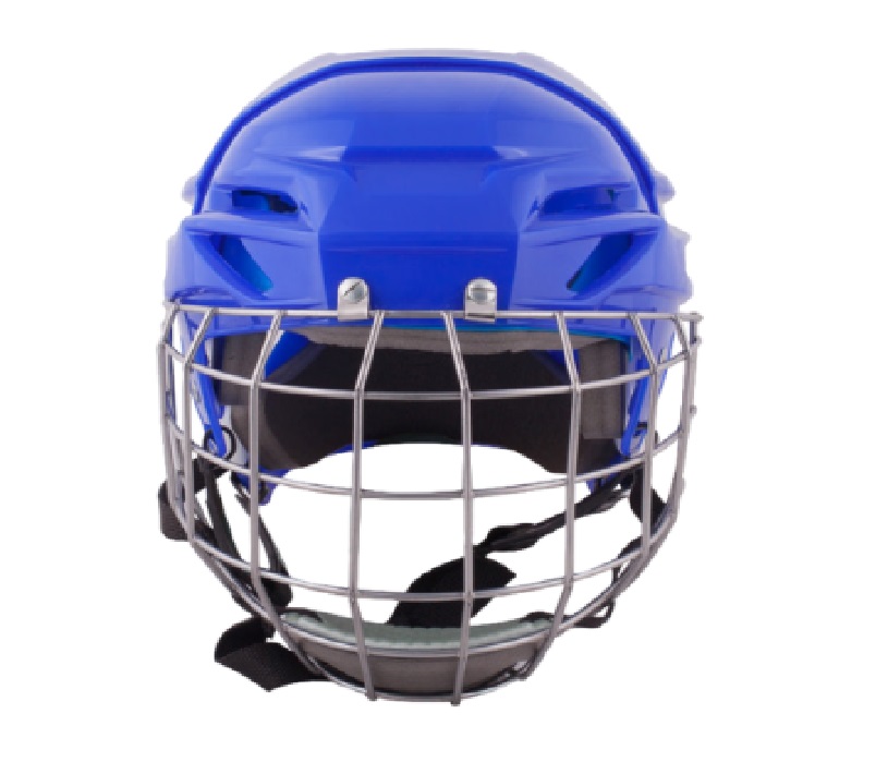 фото Шлем хоккейный krok синий l