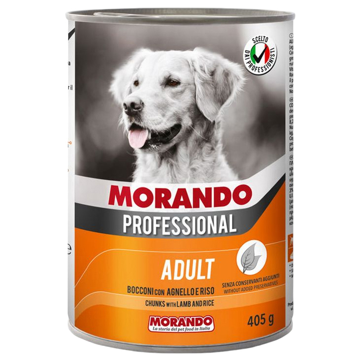 

Консервы для собак Morando Professional, ягненок, 405г