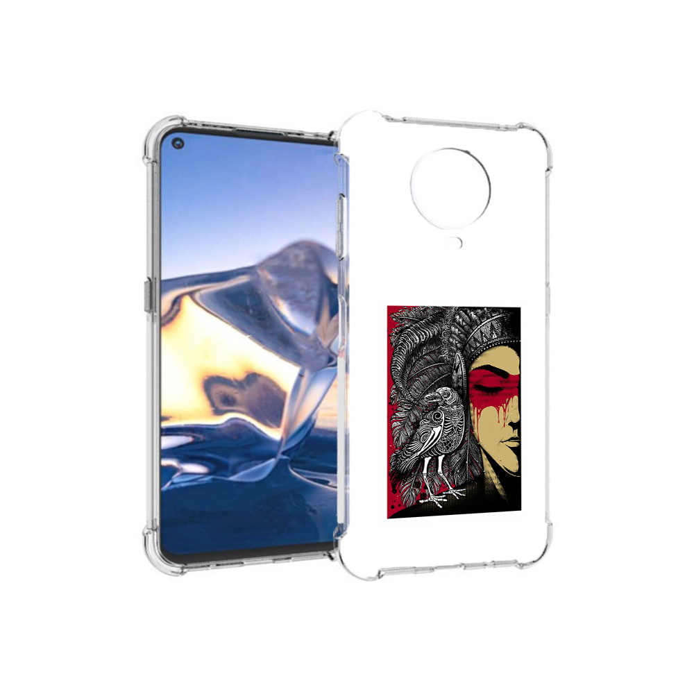 

Чехол MyPads Tocco для Nokia G10 девушка с вороном в абстракции (PT171673.98.311), Tocco
