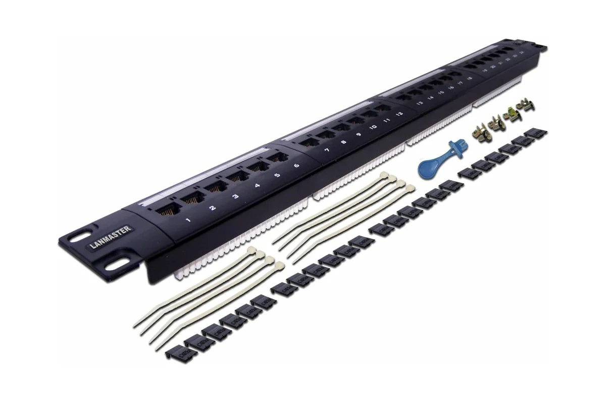 

Патч-панель Lanmaster (LAN-PPL24U6), Черный