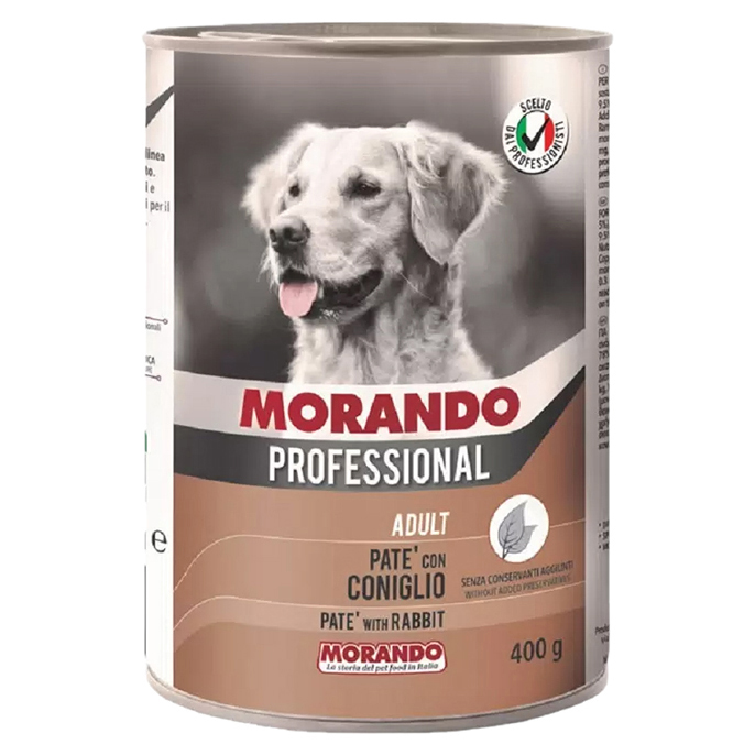 

Консервы для собак Morando Professional, кролик, 400г