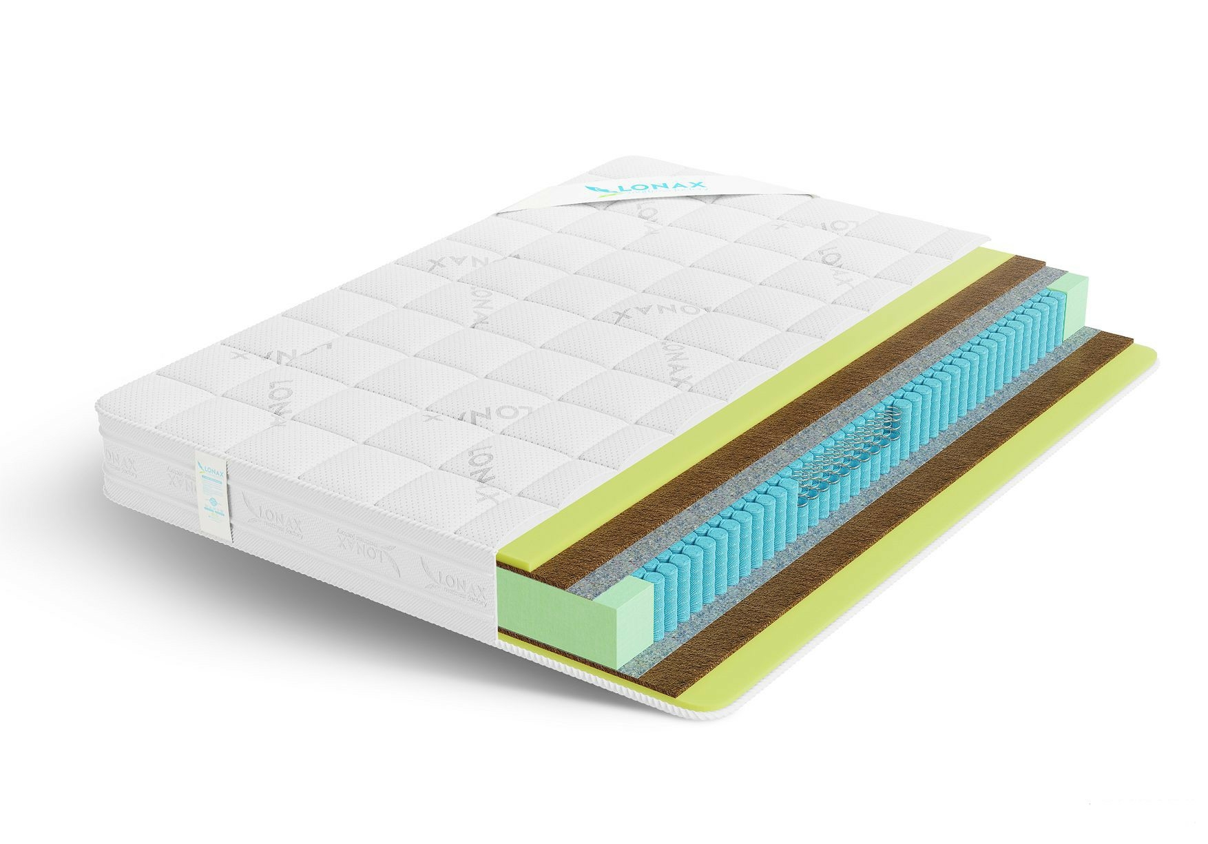 

Матрас Lonax Эконом ППУ Cocos S1000 125х205, Бежевый;белый;серый;серебристый, ППУ Cocos S1000