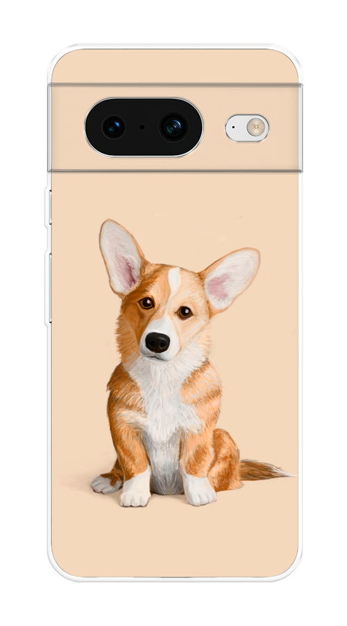 

Чехол на Google Pixel 8 "Грустный Корги", Коричневый;бежевый, 271550-1